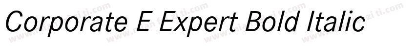 Corporate E Expert Bold Italic OsF字体转换